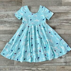 Jane + Jo Girls Annie Dress- Head in the Clouds Size 7